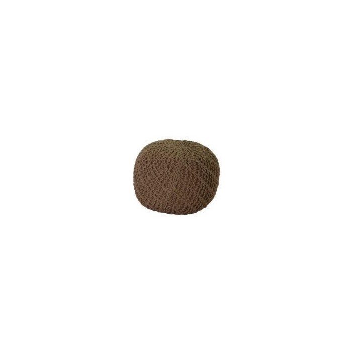 puff tessuto crema tondo