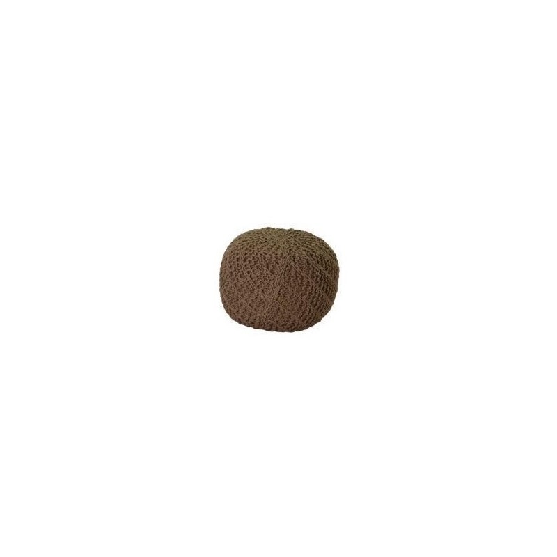 puff tessuto crema tondo