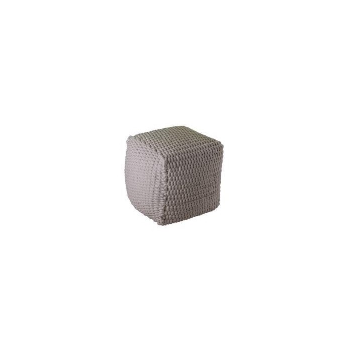 puff tessuto bianco quadro