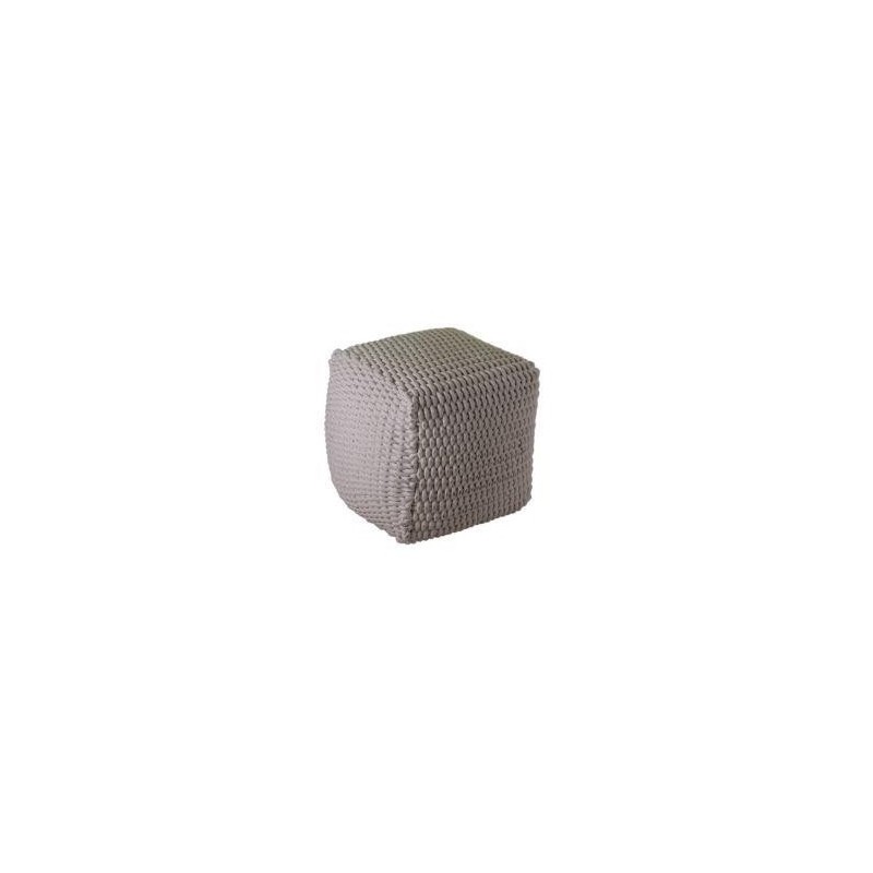 puff tessuto bianco quadro