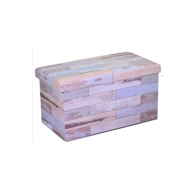 baule ecopelle azzurro rettangolare