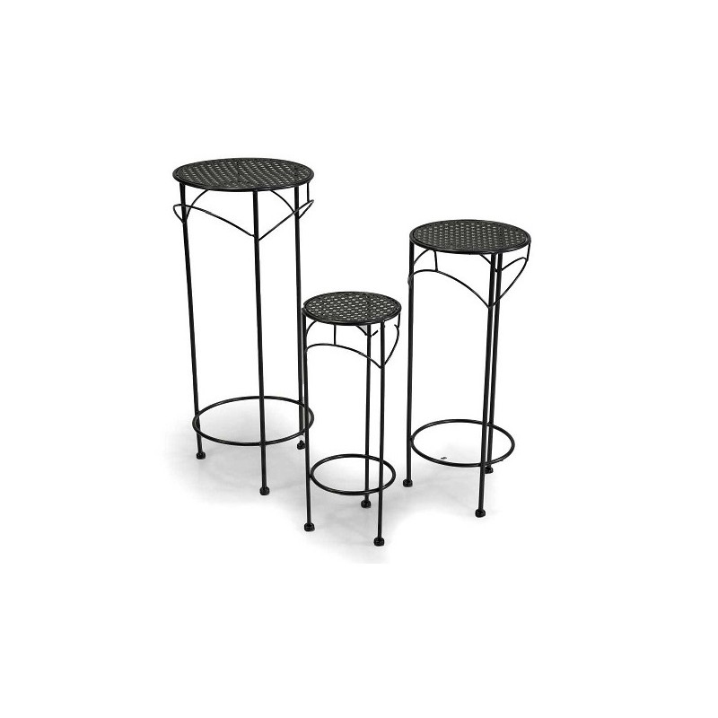 set 3 colonnine metallo Leila antracite