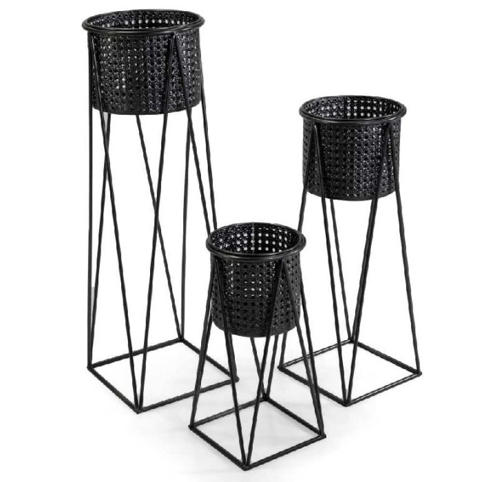 set 3 portavaso metallo...