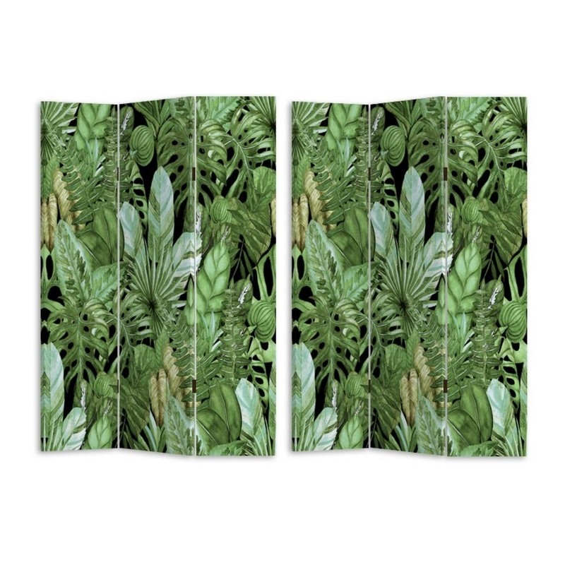 paravento double face foglie verdi