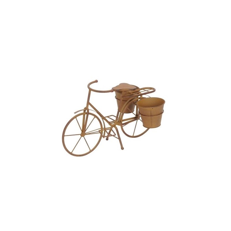 bicicletta porta fiori metallo corten