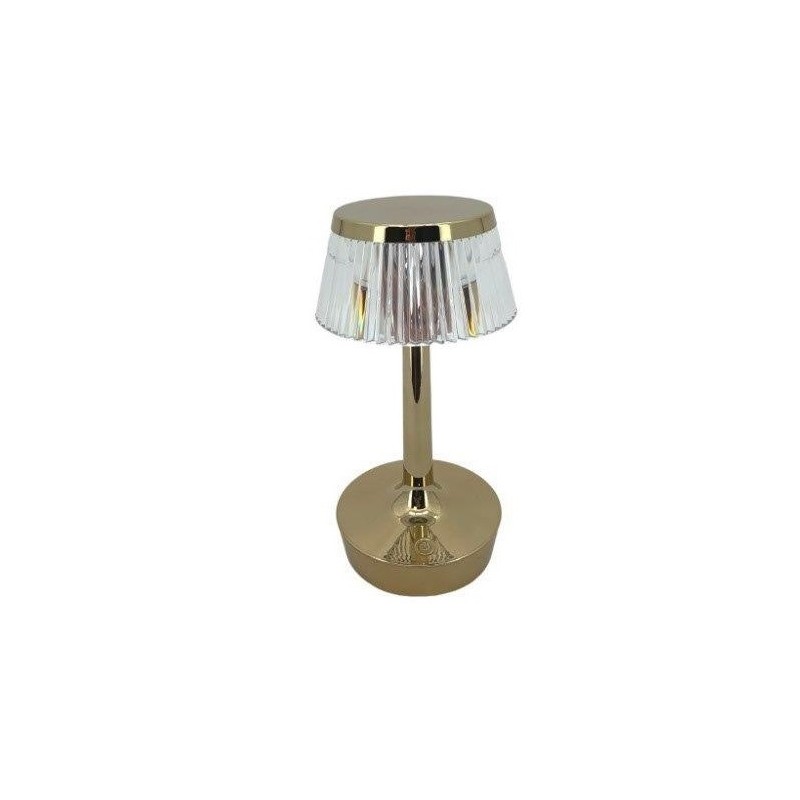 lampada tavolo oro c/plexiglass
