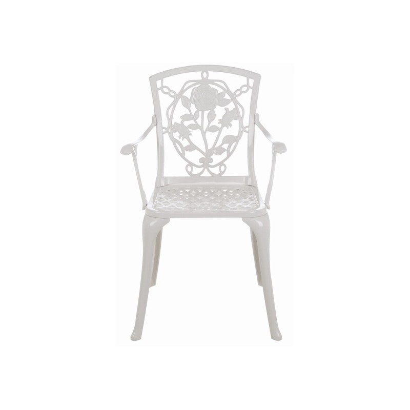 set 2 sedia con braccioli metallo blanc marillò